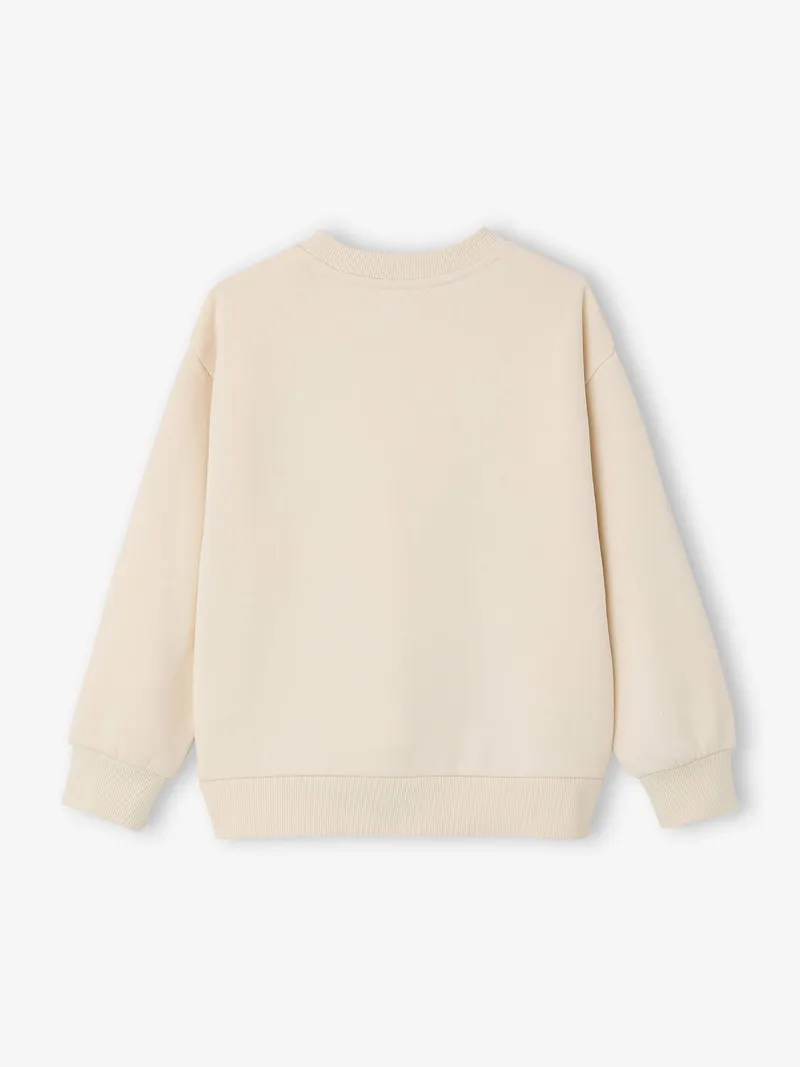 Vertbaudet Jungen Sweatshirt mit großem Sport-Motiv vorne, Wollweiß, – Produktbild 3 von 4