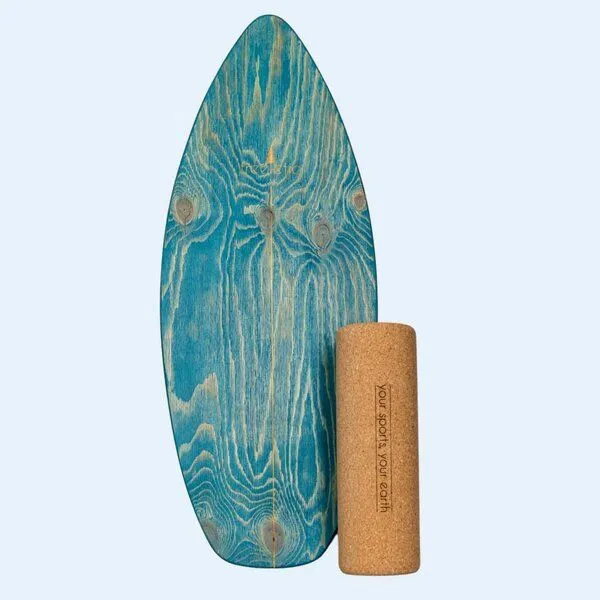 treeletic® treeletic® Balanceboard inkl. Faszienrolle, Blue reef (blau), – Produktbild 1 von 3