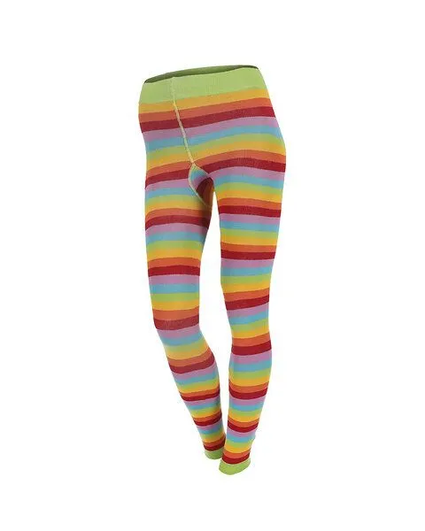 grödo grödo Damen Leggings 6-farbig geringelt Bio Baumwolle Elasthan, Stachelbeere-sonne, – Produktbild 2 von 3