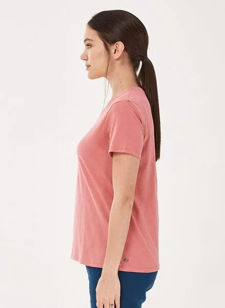 ORGANICATION ORGANICATION T-Shirt aus Bio-Baumwolle mit Text-Print, Dusty rose, – Produktbild 3 von 4