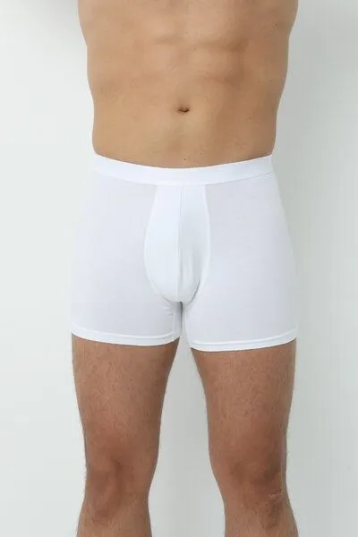 Bruno Barella GOTS zertifizierte Biobaumwolle Boxer Shorts von Bruno Barella, Weiss, – Produktbild 2 von 3