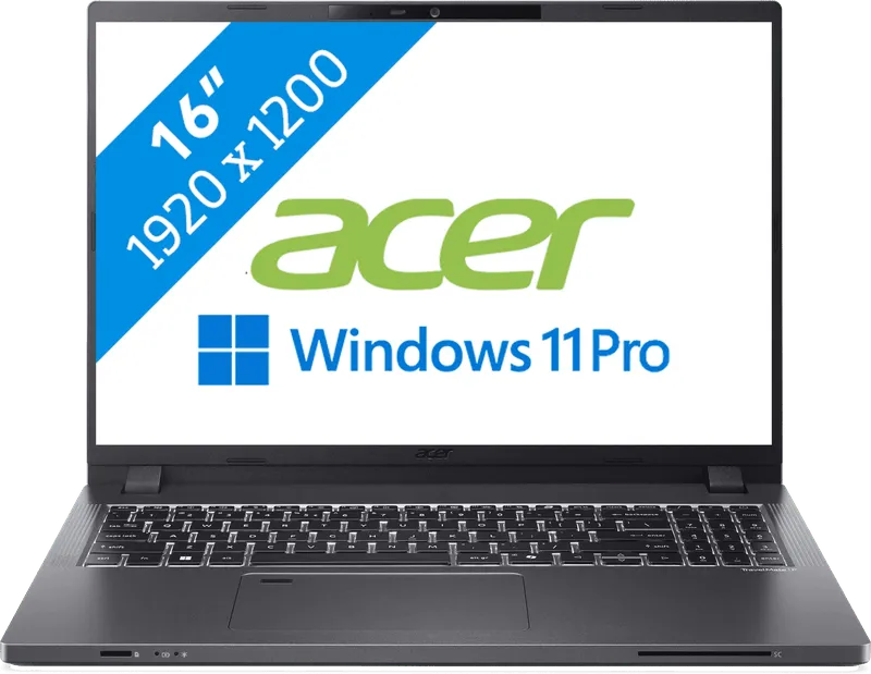 Acer Acer TravelMate P2 16 TMP216-51-G3-TCO-5168 QWERTY, Grau, – Produktbild 1 von 1