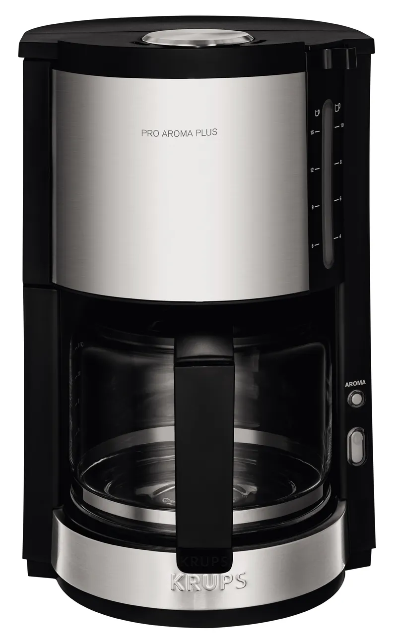 Krups Krups Filterkaffeemaschine "ProAroma Plus KM3210", Schwarz/silber, – Produktbild 1 von 2