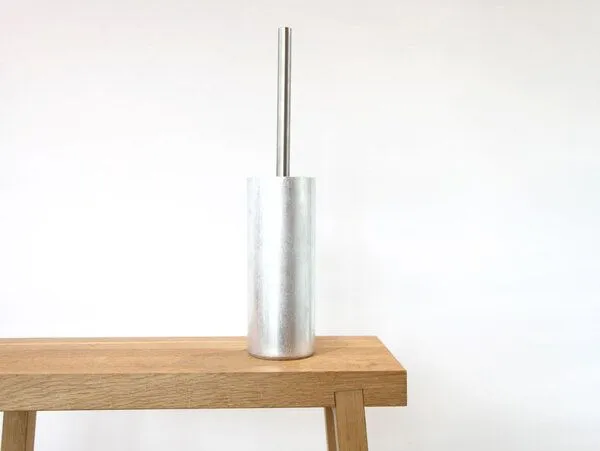 werkvoll by Lena Peter werkvoll by Lena Peter Upcycling WC-Bürste FIRE mit Edelstahlgriff, Silber, – Produktbild 1 von 5