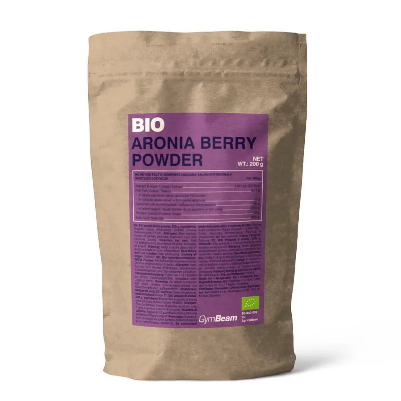 GymBeam Bio GymBeam BIO Aroniabeeren-Pulver 200 g – Produktbild 1 von 1