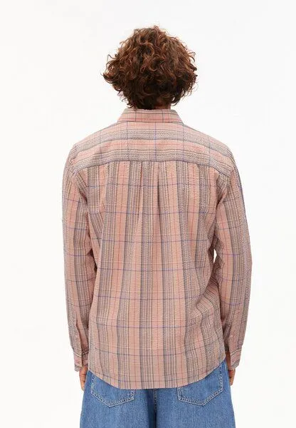 ARMEDANGELS ARMEDANGELS BIG CHECK Herren Hemd aus 100% Bio-Baumwolle, Washed berry, – Produktbild 2 von 4