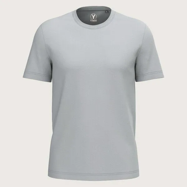 YTWOO YTWOO Regular Herren T-Shirt Light, Snow grey, – Produktbild 1 von 2