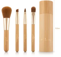 Luvia Cosmetics Kosmetikpinsel-Set TRAVEL BAMBOO, 4 tlg., 4 Pinsel aus Nurai-Haar, vegan, in Reisegröße, mit Pinselhalter. – Produktbild 1 von 1