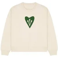 Kultgut Kultgut Artdesign - Biofair- Pulloversweater im Boxistyle / Green Heart – Produktbild 1 von 1