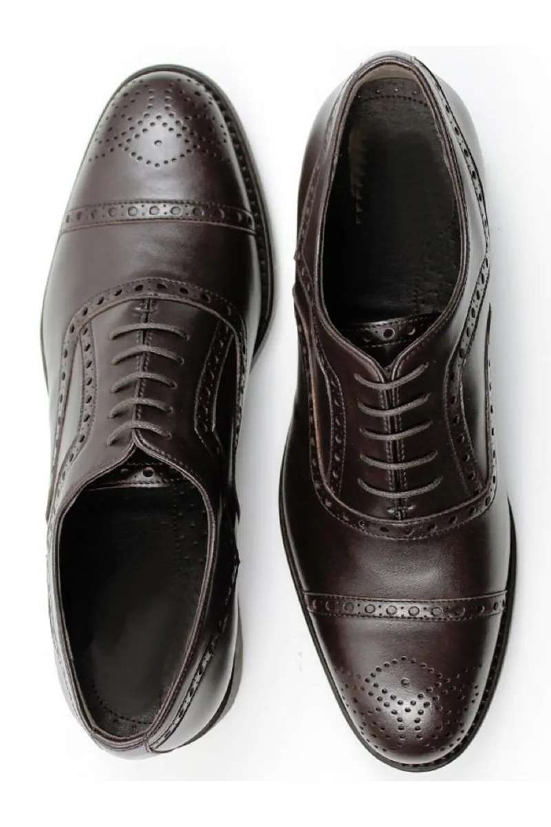 Will's Vegan Store Will's Vegan Store Herren vegan Brogues Goodyear Welt Dunkelbraun, Dunkelrot, – Produktbild 1 von 2