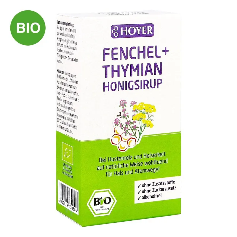 HOYER HOYER Honigsirup mit Fenchel & Thymian – Produktbild 2 von 3