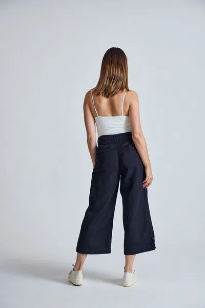 Flax and Loom Flax and Loom Leinen Culotte Betty, Black, – Produktbild 2 von 6