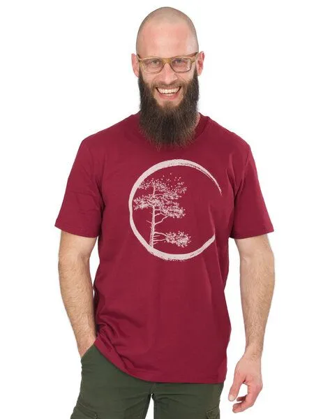 Life-Tree Life-Tree Organic Fairwear Shirt Men Circle, Rot, – Produktbild 1 von 4