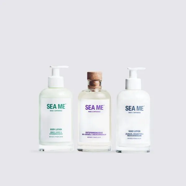 SEA ME SEA ME Wellness Set mit Body Lotion, Hand Lotion und Entspannungsbad | vegan – Produktbild 1 von 4