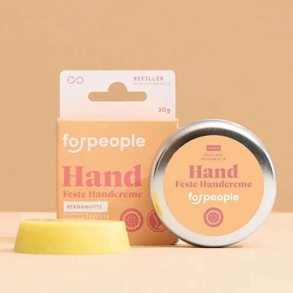 forpeople forpeople 2er Vorteils-Set | Handcreme (vegan & fest) | Naturkosmetik | Biologisch | Regional | Plastikfrei – Produktbild 1 von 4