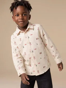 Vertbaudet Flanellhemd Jungen mit Weihnachtsmotiven – Produktbild 1 von 1