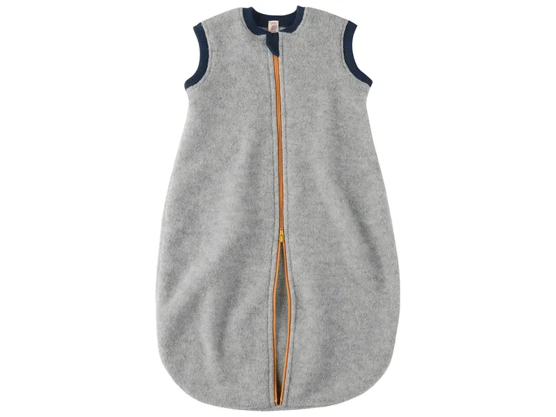 Engel natur Engel Natur Schlafsack Baby Bio-Merinowolle Fleece melange hellgrau Gr. 74/80, Grau, – Produktbild 1 von 1