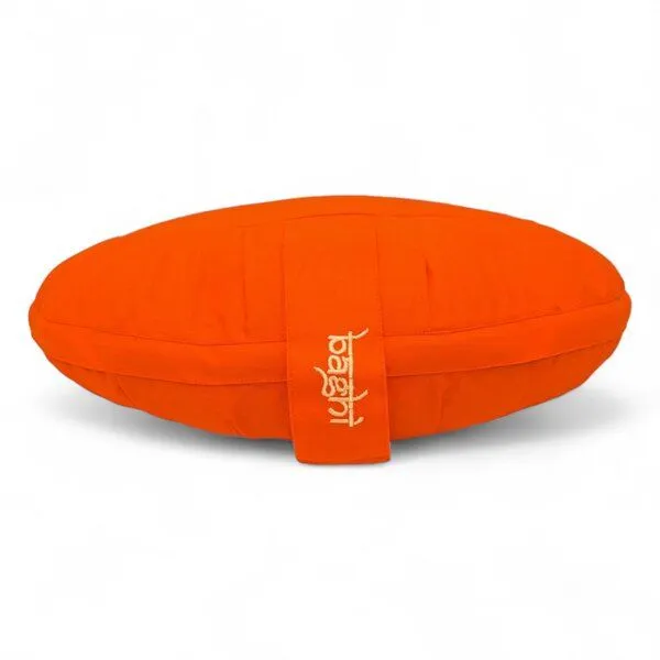 BAGHI BAGHI Meditationskissen Halbmond mit Lotus Bestickung im Farbverlauf Bio-Baumwolle kbA, Orange, – Produktbild 3 von 3
