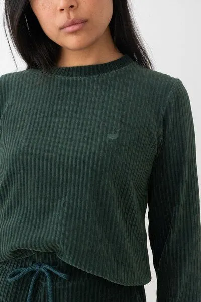 TWOTHIRDS TWOTHIRDS Velour-Top Eparses, Dark green, – Produktbild 3 von 3