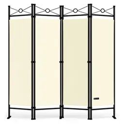 Casaria® Paravent Lucca Creme 180x163cm – Produktbild 1 von 1