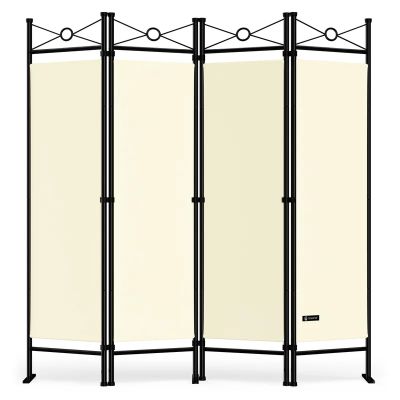 Casaria® Paravent Lucca Creme 180x163cm, Creme, – Produktbild 1 von 2