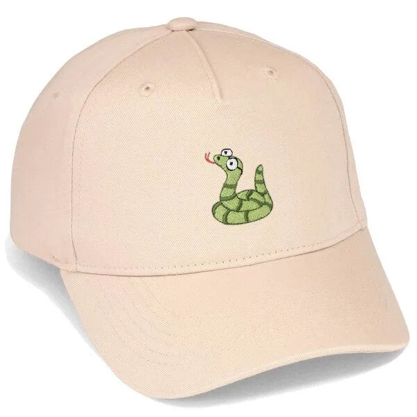 LIGARTI Bestickte Cap – Schorsch die Schlange – LIGARTI Tiermanufaktur, Sand, – Produktbild 1 von 4