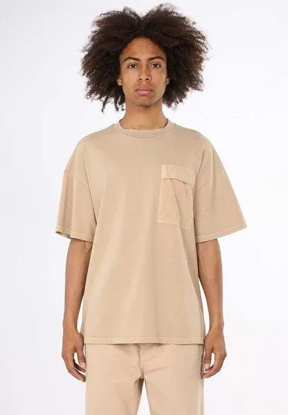 KnowledgeCotton Apparel KnowledgeCotton Apparel NUANCE BY NATURE loose T-Shirt, Safari (beige), – Produktbild 3 von 4