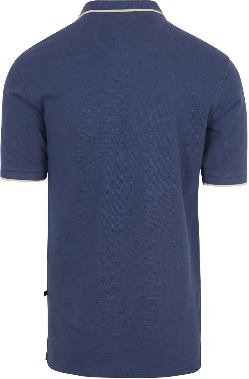 Suitable Suitable Respect Poloshirt Tip Ferry Denim Blau - Größe M, Blau, – Produktbild 1 von 4