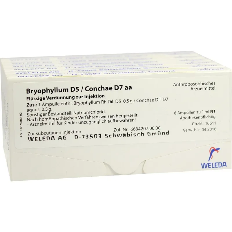 Weleda WELEDA BRYOPHYLLUM D 5/Conchae D 7 Ampullen 48X1 ml Ampullen – Produktbild 1 von 1