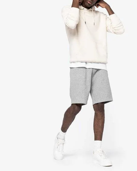 YTWOO YTWOO Schwere Herrenshorts 300 g/m² aus Bio-Baumwolle und Recyceltem Polyester, Grau meliert, – Produktbild 1 von 4