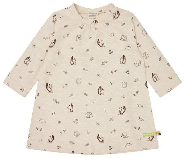 loud + proud loud + proud Babys & Kinder Kleid Slub Jersey mit Druck, GOTS-zertifiziert, Vanilla(natur), – Produktbild 2 von 3