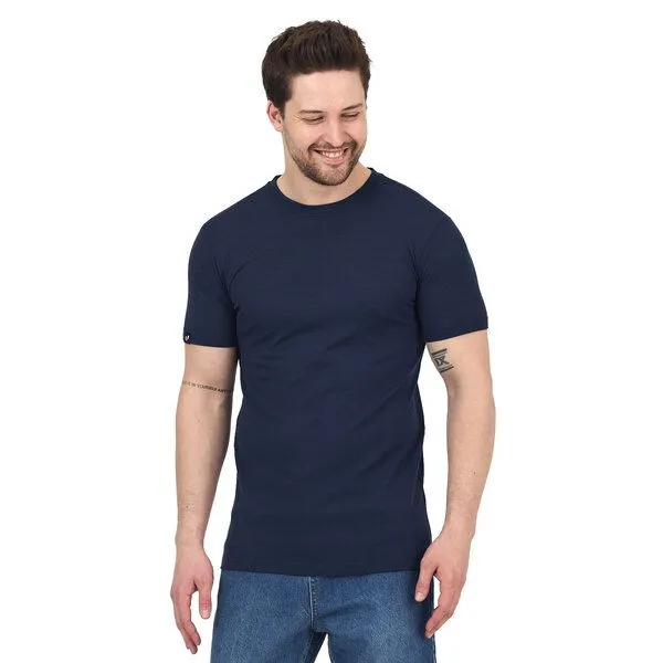 Woolona Woolona Merino Piqué T-Shirt - Relax - Herren - 100% Merinowolle, Navy, – Produktbild 1 von 3
