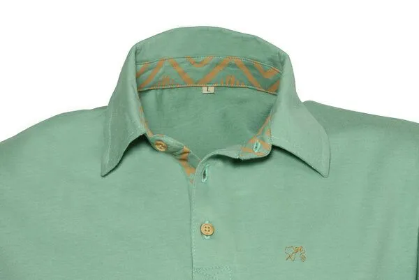Levensgaarn Levensgaarn Polo-Hemd Männer, Mint, – Produktbild 3 von 4