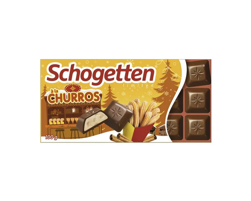 Schogetten Schogetten Schokolade, Trumpf Schogetten Winterstückchen á la Churros Milchschokolade 100g – Produktbild 1 von 2