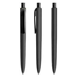 prodir prodir® Druckkugelschreiber DS8 Soft Touch PRR Push, blaue Mine, schwarz, Schwarz, – Produktbild 1 von 1