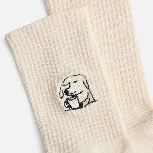 Natural Vibes Natural Vibes Socken DOG WITH CUP – Produktbild 2 von 3