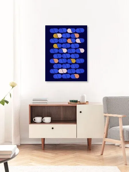 Photocircle Photocircle Poster / Leinwandbild - Blue modern pattern – Produktbild 3 von 4