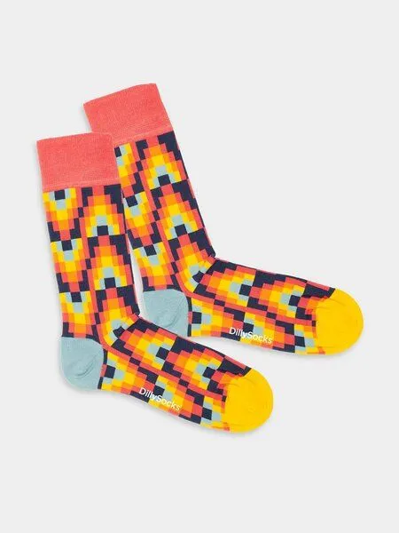DillySocks DillySocks Bunte Socken, Bio Baumwolle, fire patterns – Produktbild 1 von 1