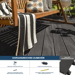 Home Deluxe Home Deluxe WPC Holzfliesen Anthrazit – Produktbild 1 von 1