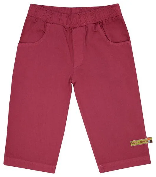 loud + proud loud + proud Babys & Kinder Hose Light Twill, GOTS-zertifiziert, Rouge(rosa), – Produktbild 2 von 3