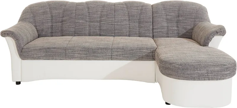 DOMO collection Ecksofa FLORES Schlafsofa, 233x142x86 cm, L-Form, whlw. mit Bettfunktion, whlw. mit Federkern, Grau, – Produktbild 3 von 8