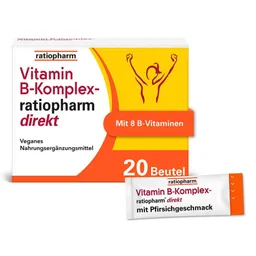 Vitamin-B-ratiopharm Vitamin-B-ratiopharm Vitamin B-Komplex-ratiopharm direkt – Produktbild 1 von 1