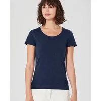 HempAge HempAge Damen T-Shirt mit Rollsaum Hanf/Bio-Baumwolle, Navy(blau), – Produktbild 1 von 1
