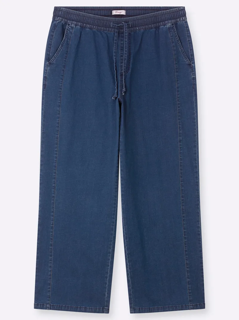sheego Schlupfjeans, Blue-stone-washed, – Produktbild 1 von 2
