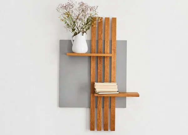 Living Oak Living Oak Wandregal Eiche No.05, Lichtgrau, – Produktbild 3 von 4