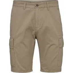 KnowledgeCotton Apparel KnowledgeCotton Apparel Cargo Shorts - Light Feather Gray – Produktbild 1 von 1