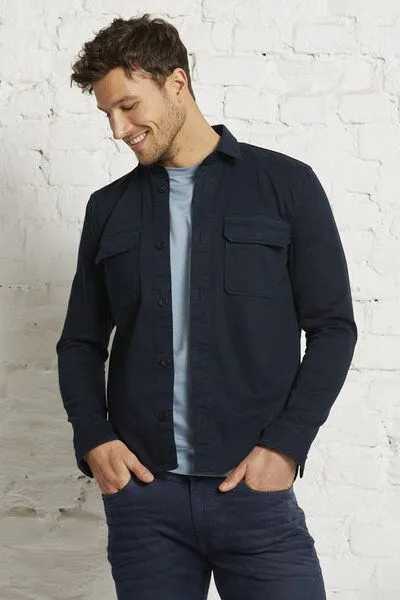 Wunderwerk Wunderwerk Herren Shirt Jacke aus Bio-Baumwolle "Utility shirt jacket male", Dunkelblau (old navy 695), – Produktbild 1 von 4