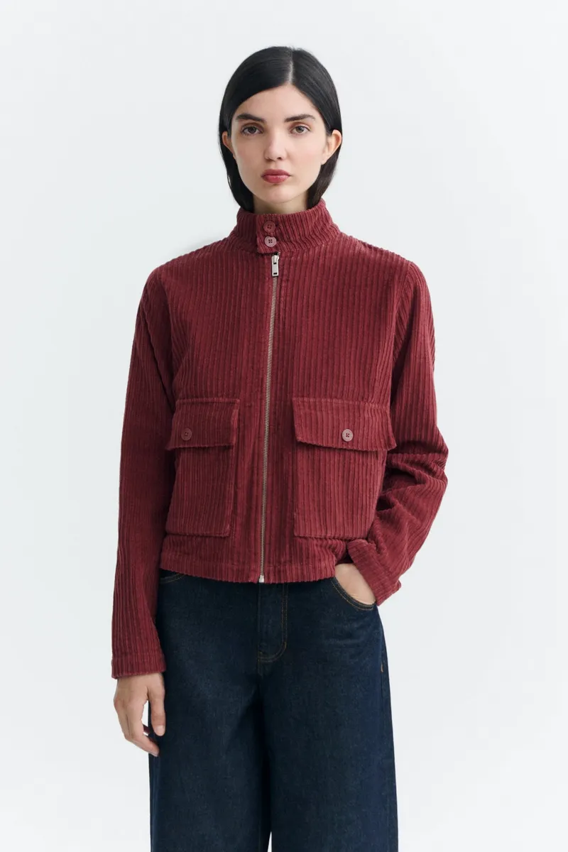 thinking mu Thinking MU Damen vegan Jacke Aus Cord Delia Rot, Rot, – Produktbild 2 von 2