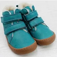 Pololo Pololo Barfuß Winterstiefel aus pflanzlich gegerbtem Leder, unisex, Gr. 22-34, Türkis, – Produktbild 1 von 1