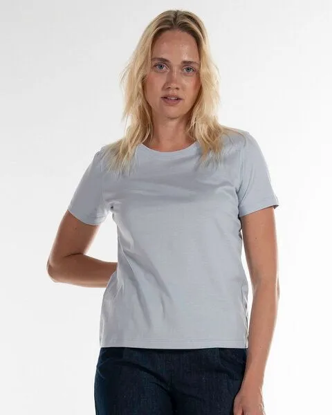 Alma & Lovis Alma & Lovis Royal Jersey Shirt aus feinster Organic Cotton | Single T, Stoneblue (hellblau), – Produktbild 1 von 4